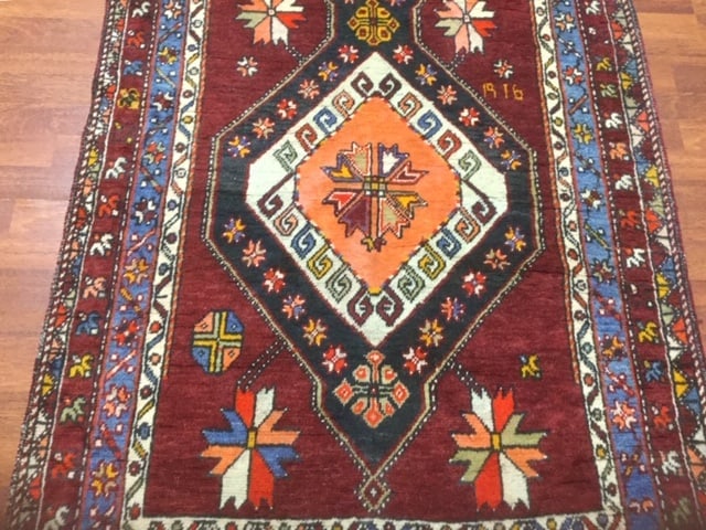 Dated 1916 Turkish Runner-4255 - 2