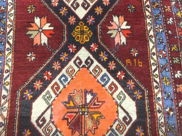 Dated 1916 Turkish Runner-4255 - 3