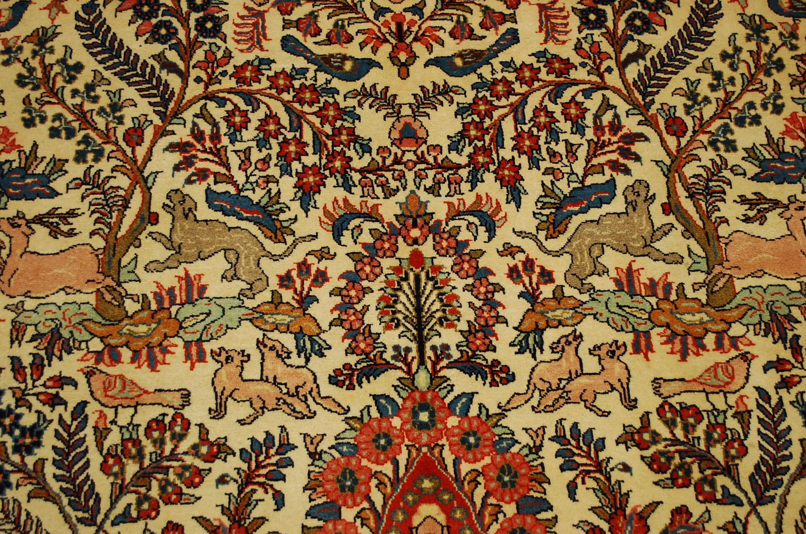 c1930s ANTIQUE TREE OF LIFE DESIGN PRSIAN SARUK RUG 7x10.4 KORK WOOL_HIGH KPSI - 7