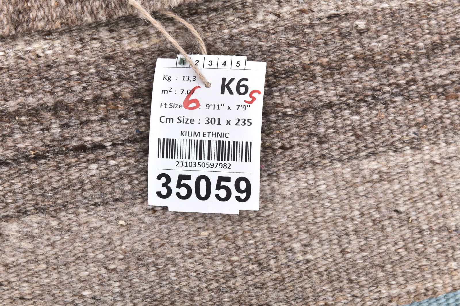 7'8'' x 9'10'' Turkish Handmade Kilim Rug - 35059 - 13