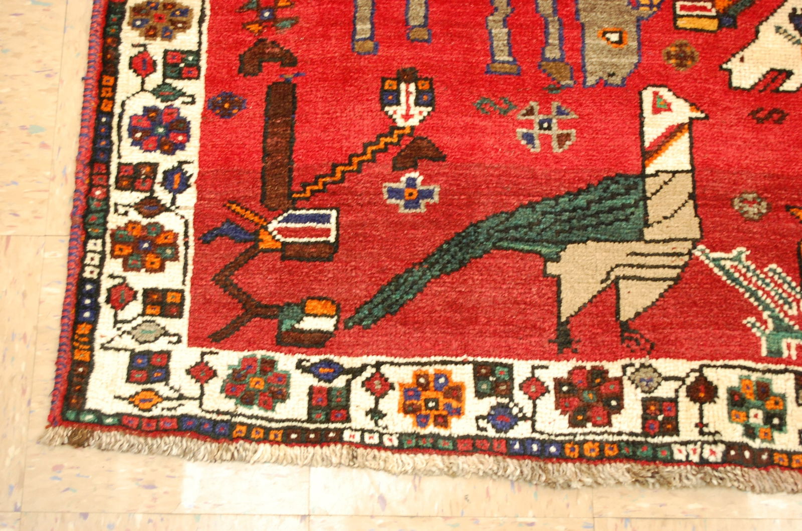 Persian SHIRAZ Qashkai Rug 5'3"x 8' - 4