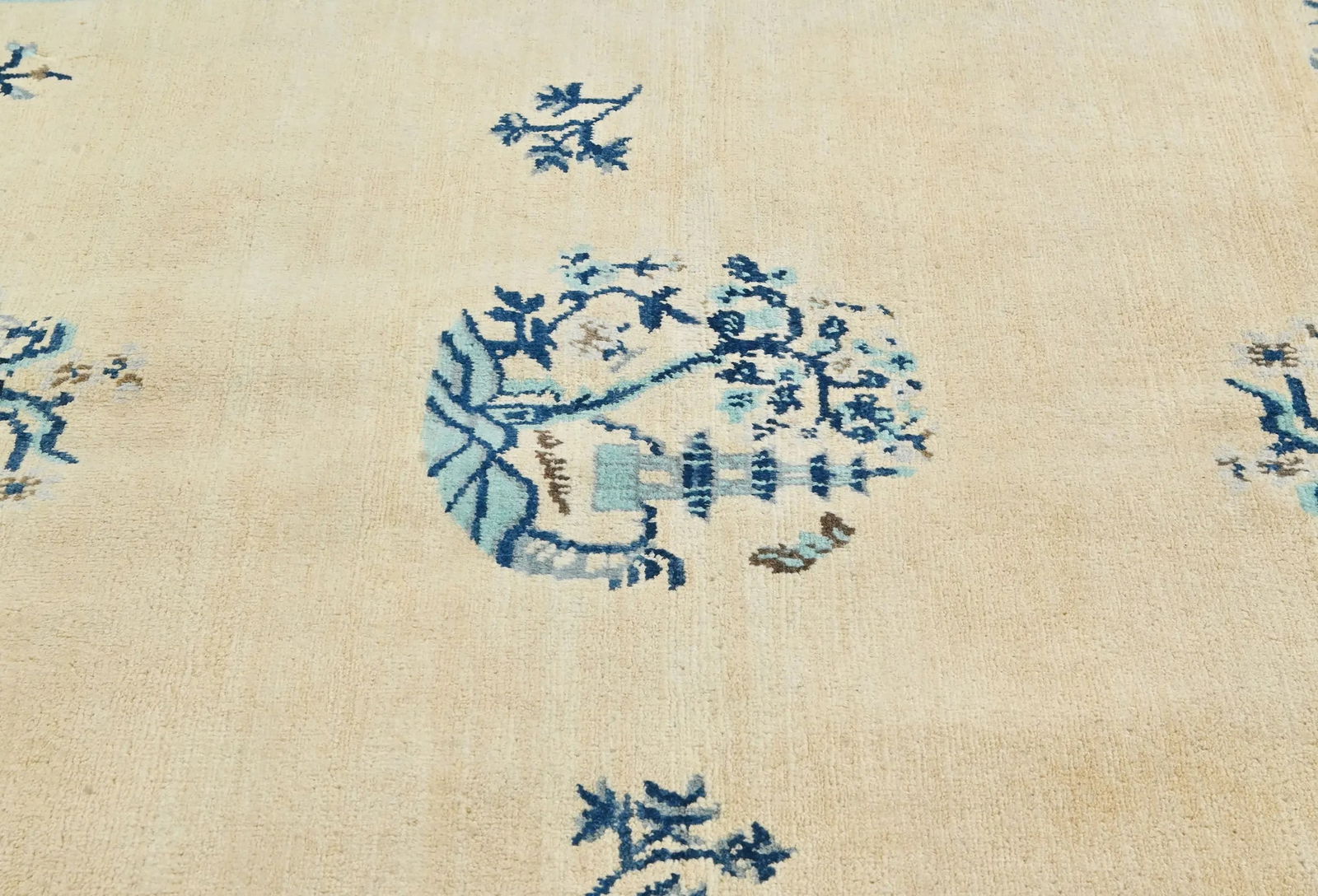 Cream Bordered Modern 5X6 Kazak Osuhak Pakistan Rug - 12