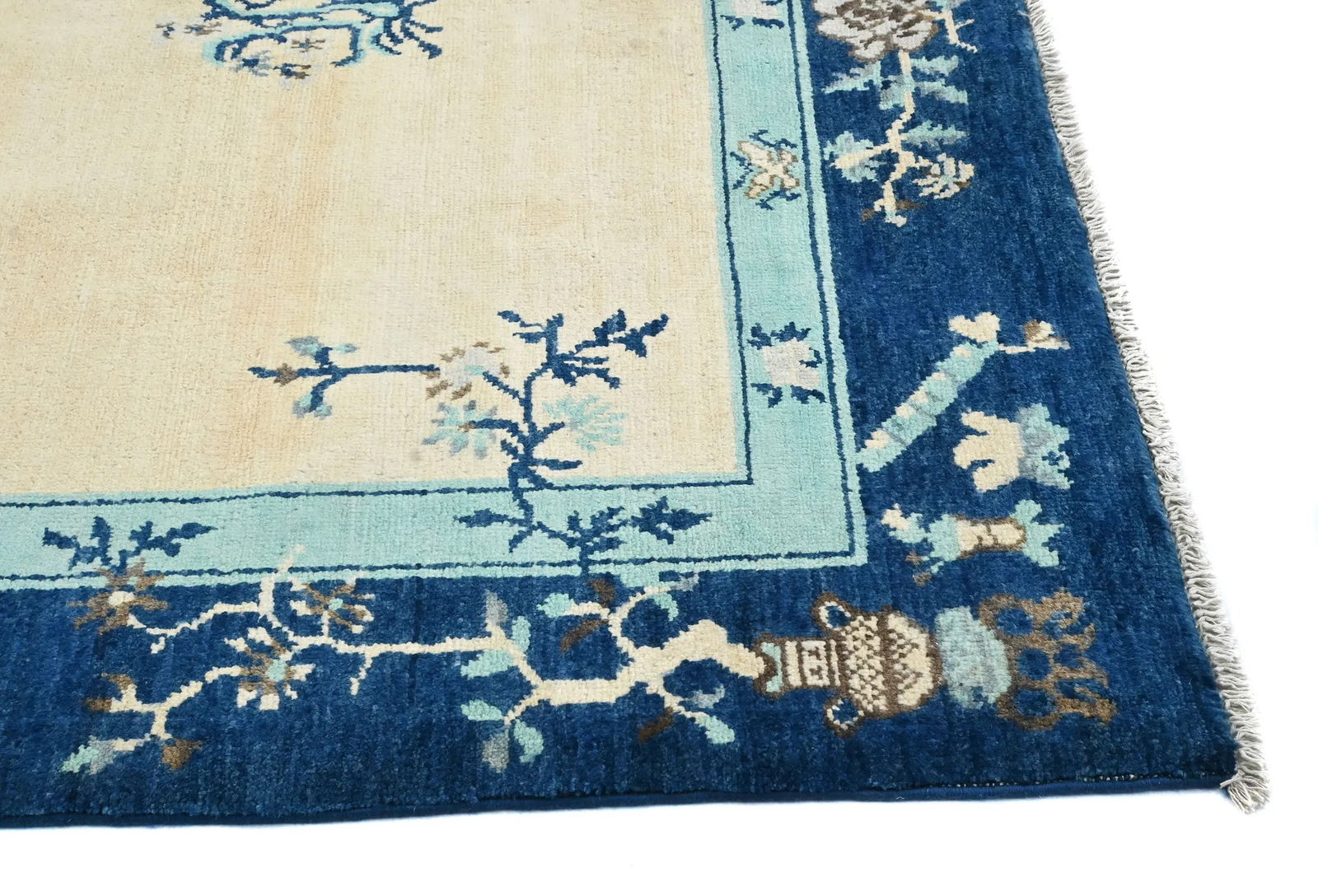 Cream Bordered Modern 5X6 Kazak Osuhak Pakistan Rug - 7