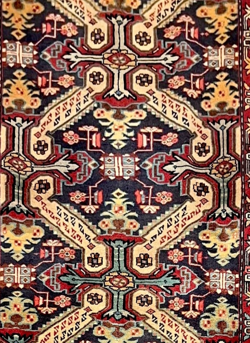 Hand Knotted Persian Azarbaijan Tribal Wool Oriental Area Rug 5'4" x 10'7" - 15