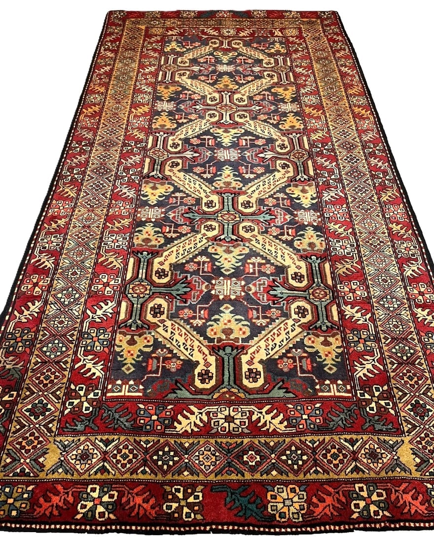 Hand Knotted Persian Azarbaijan Tribal Wool Oriental Area Rug 5'4" x 10'7": Title:Hand Knotted Persian Azarbaijan Tribal Wool Oriental Area Rug 5'4" x 10'7"Description:• Rug Number: D5 • Country of Origin: Iran • Style, Design: Persian Azarbaijan, Tribal,