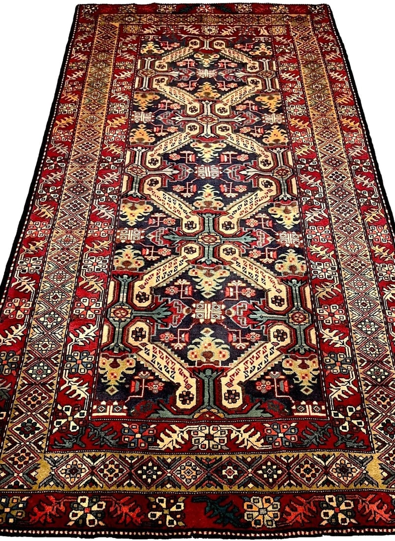 Hand Knotted Persian Azarbaijan Tribal Wool Oriental Area Rug 5'4" x 10'7" - 3