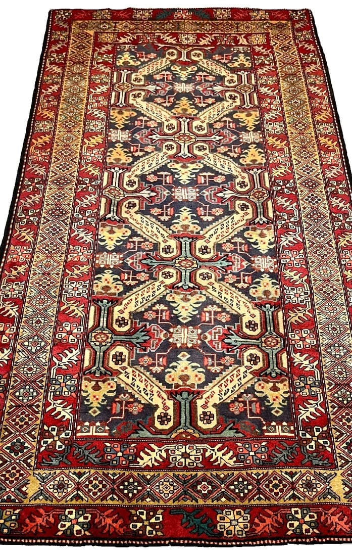 Hand Knotted Persian Azarbaijan Tribal Wool Oriental Area Rug 5'4" x 10'7" - 9