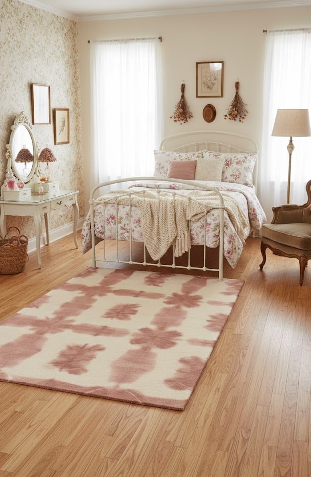 Rust Tie-Dye 5X8 Hand-Tufted Modern Rug - 2