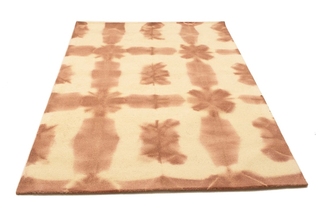 Rust Tie-Dye 5X8 Hand-Tufted Modern Rug - 3