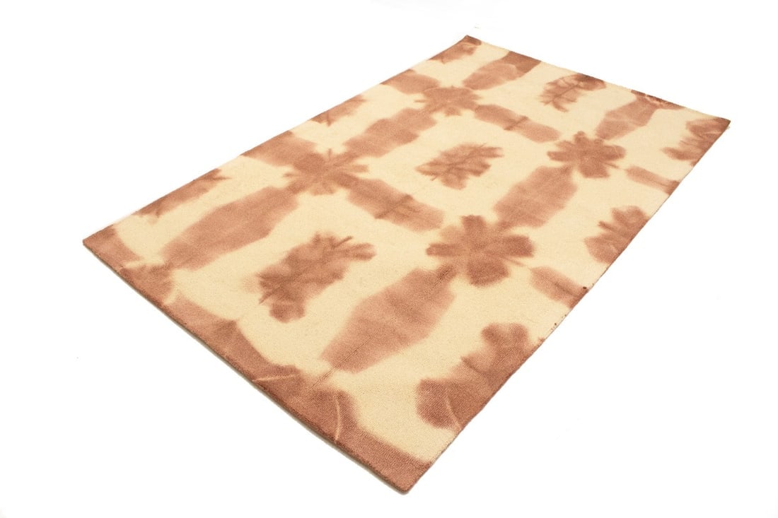 Rust Tie-Dye 5X8 Hand-Tufted Modern Rug - 4