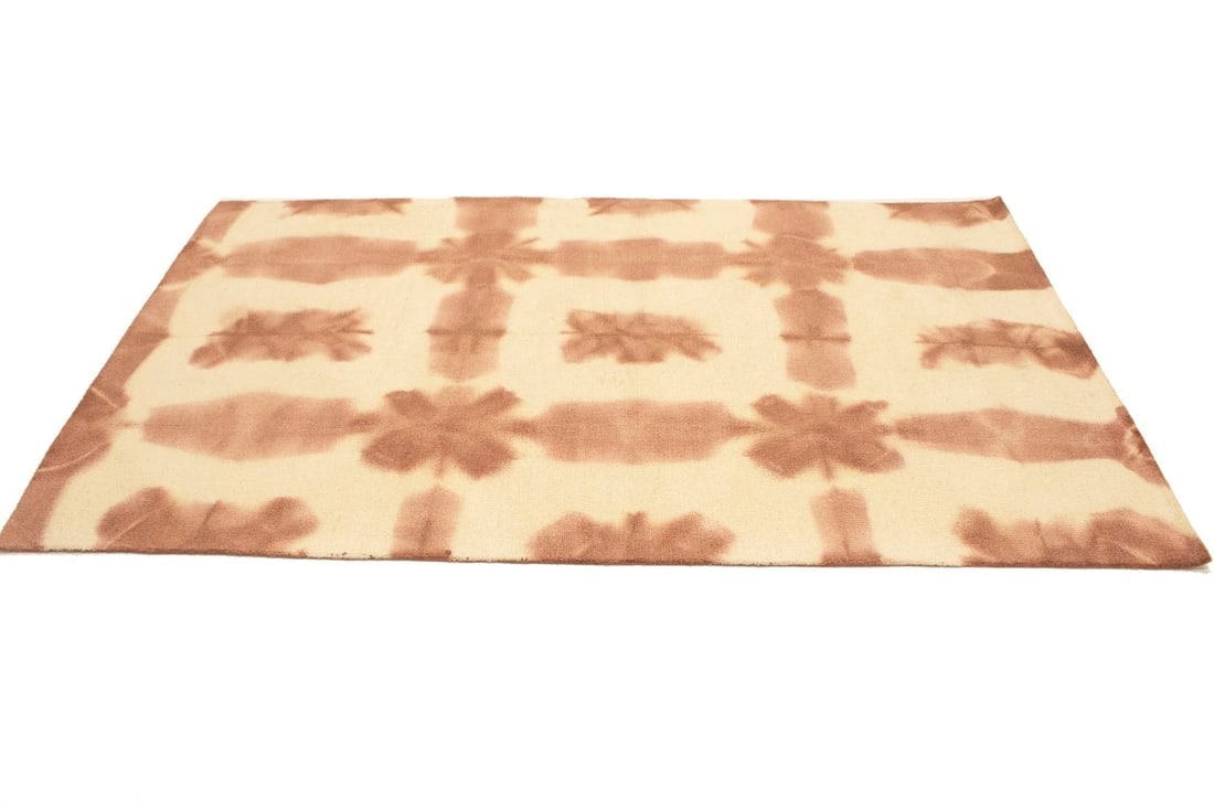 Rust Tie-Dye 5X8 Hand-Tufted Modern Rug - 5