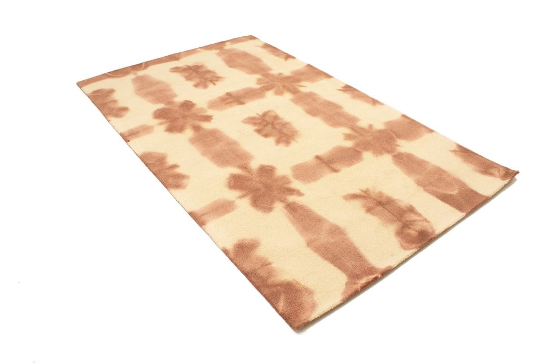 Rust Tie-Dye 5X8 Hand-Tufted Modern Rug - 6