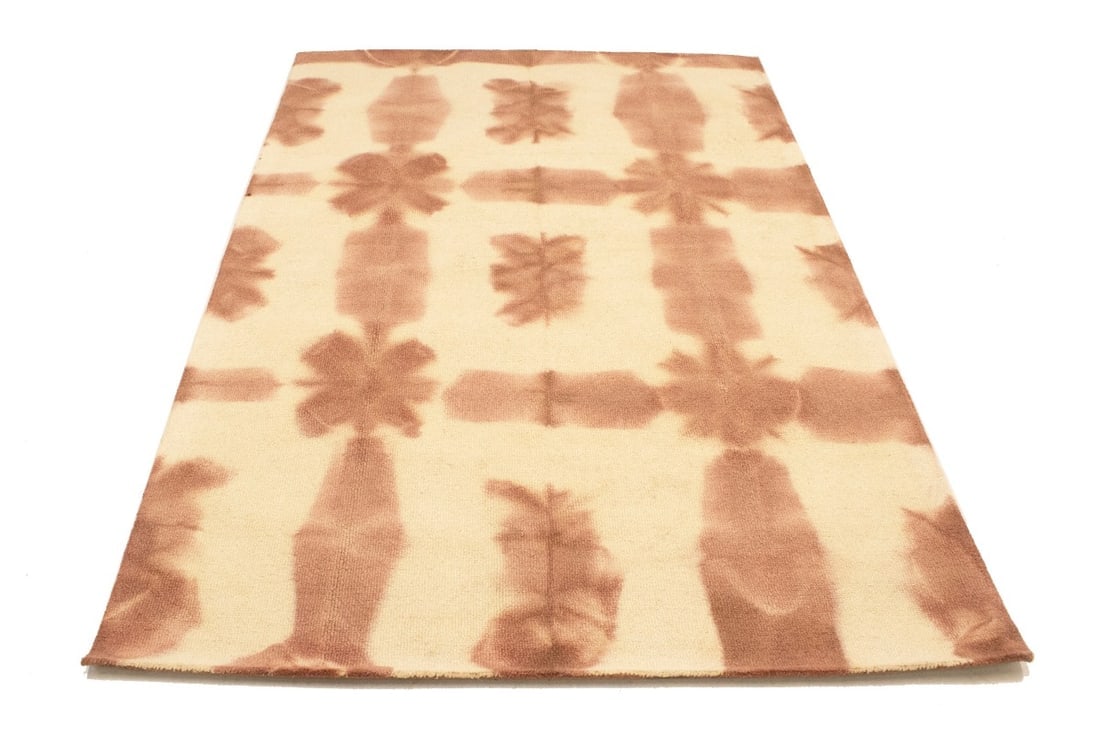 Rust Tie-Dye 5X8 Hand-Tufted Modern Rug - 7