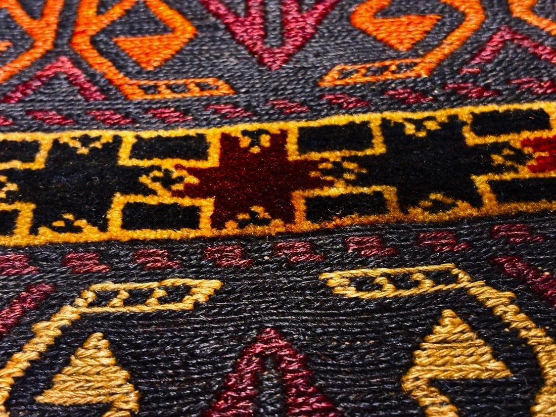 Hand-Knotted Soumak Kilim Flatweave Tribal Wool Oriental Area Rug 4'5" x 6'9" - 6