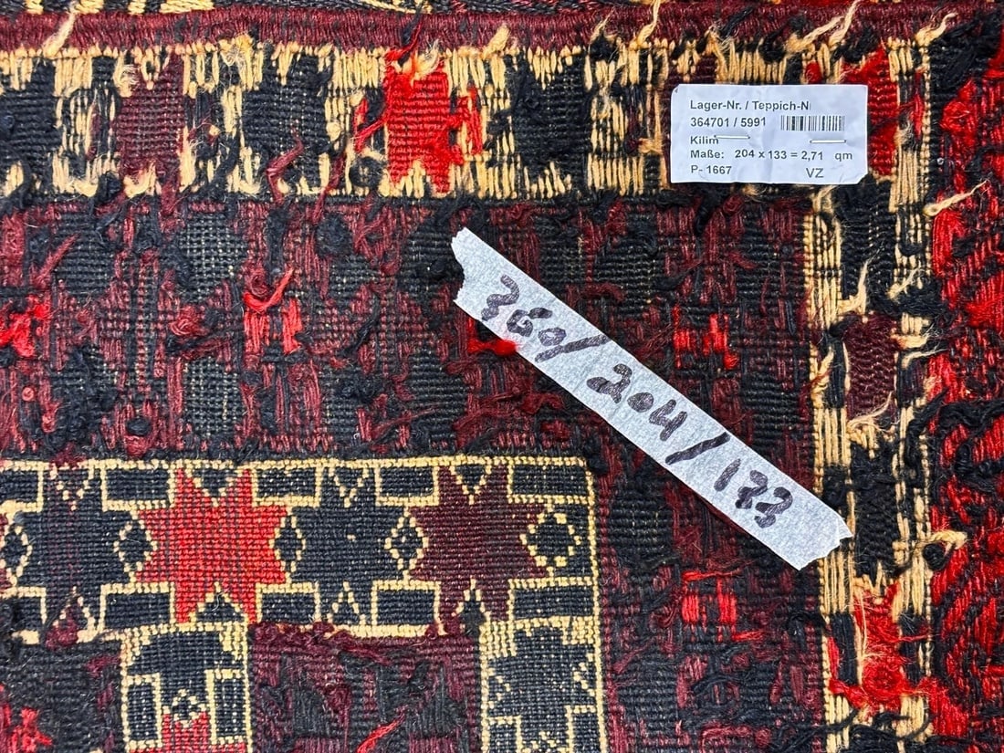 Hand-Knotted Soumak Kilim Flatweave Tribal Wool Oriental Area Rug 4'5" x 6'9" - 7