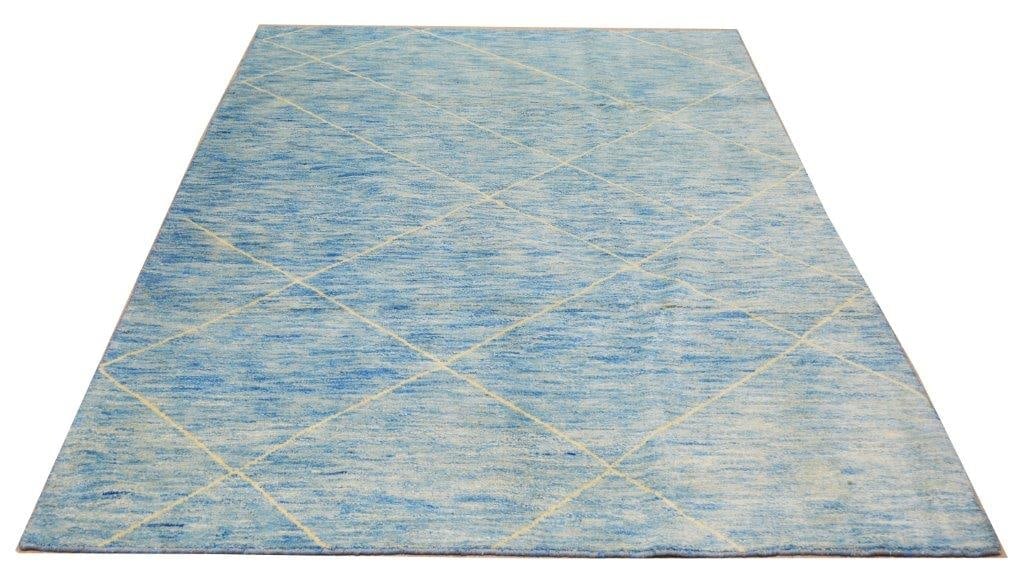 MOROCCAN HAND KNOTTED WOOL RUG - 2