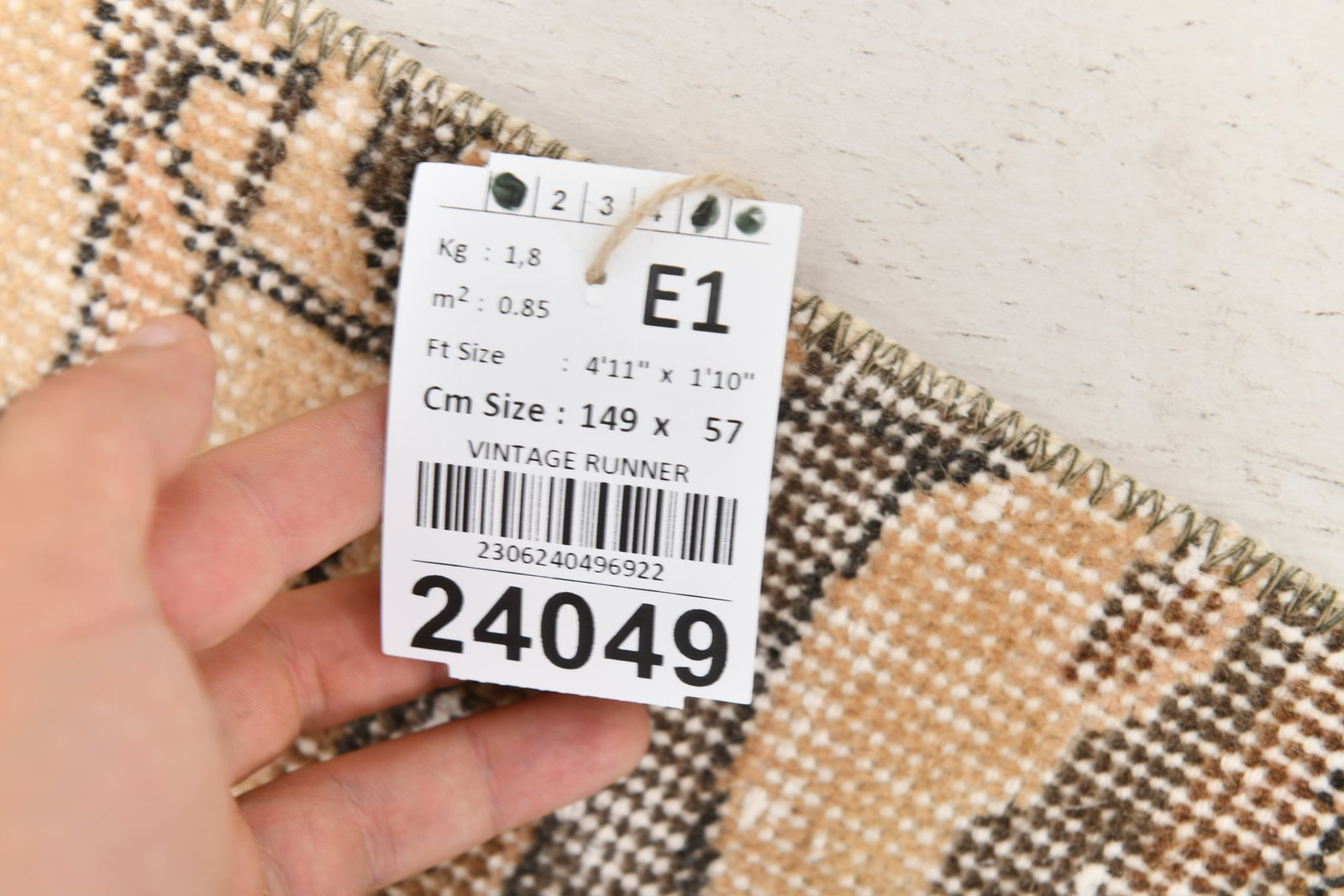 1'10'' x 4'10'' Tulu Filikli Kilim Rug - 24049 - 20