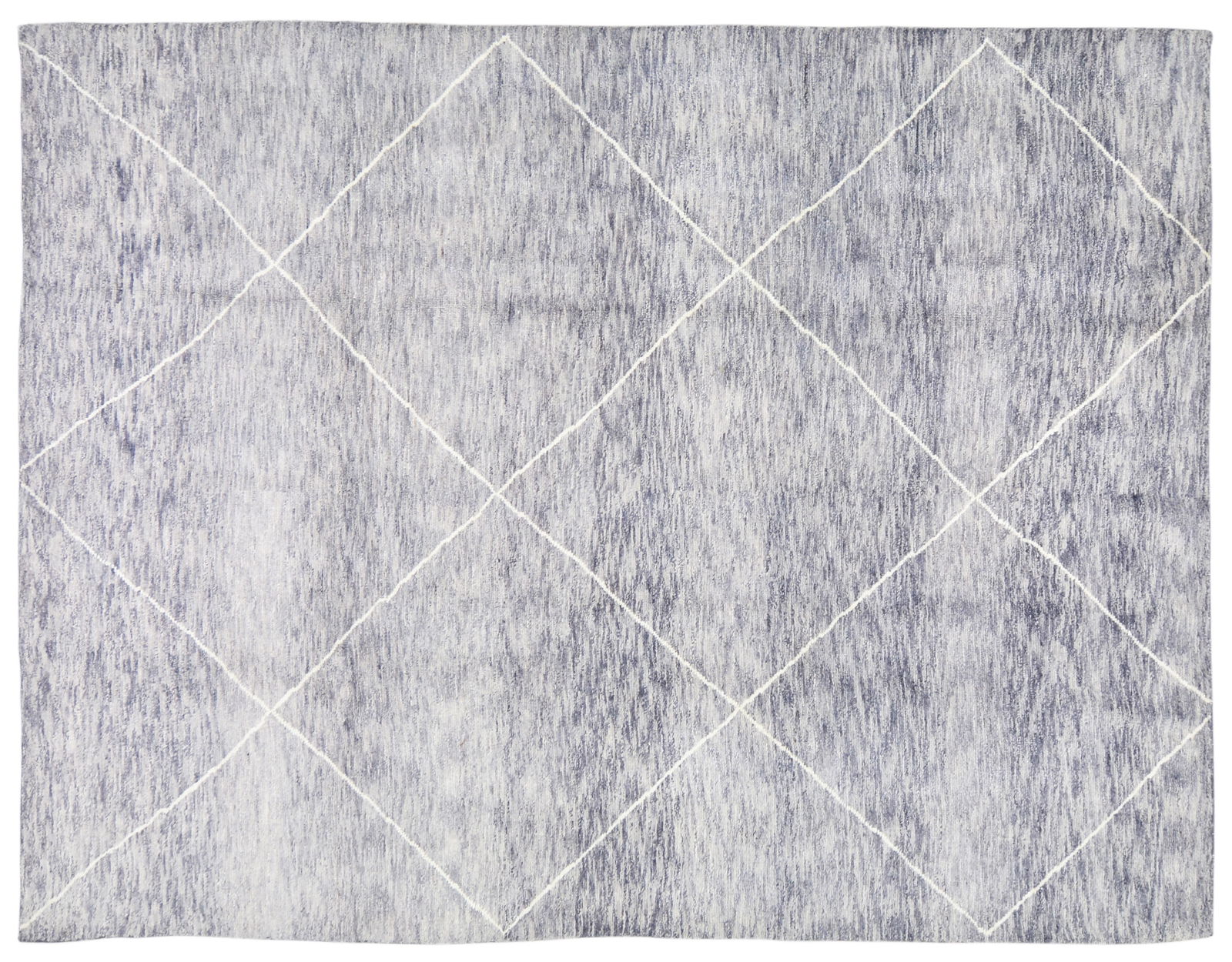 MOROCCAN HAND KNOTTED WOOL RUG: Title: MOROCCAN HAND KNOTTED WOOL RUG Size: 8'1X10'5 Age: NEW Origin: MOROCCAN Style: MODERN Material: WOOL Care: PROFESSIONAL Structure: HAND KNOTTED Design: MOROCCAN Reserve: $960.00 Shipping: