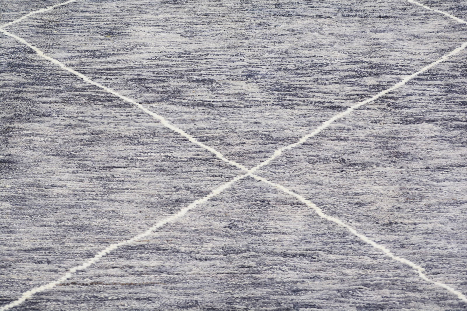 MOROCCAN HAND KNOTTED WOOL RUG - 3