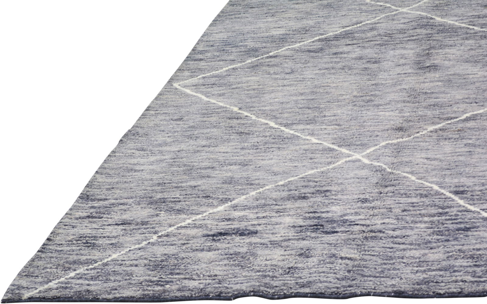 MOROCCAN HAND KNOTTED WOOL RUG - 5