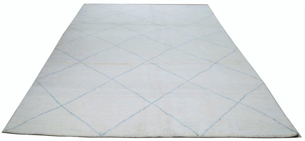 MOROCCAN HAND KNOTTED WOOL RUG - 2