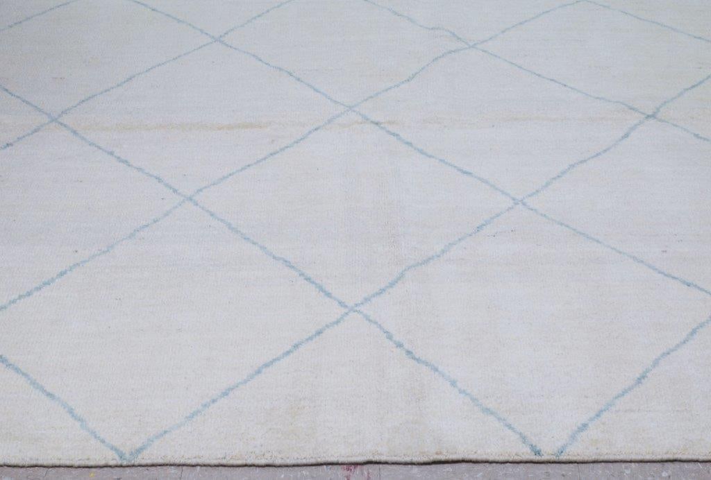 MOROCCAN HAND KNOTTED WOOL RUG - 3