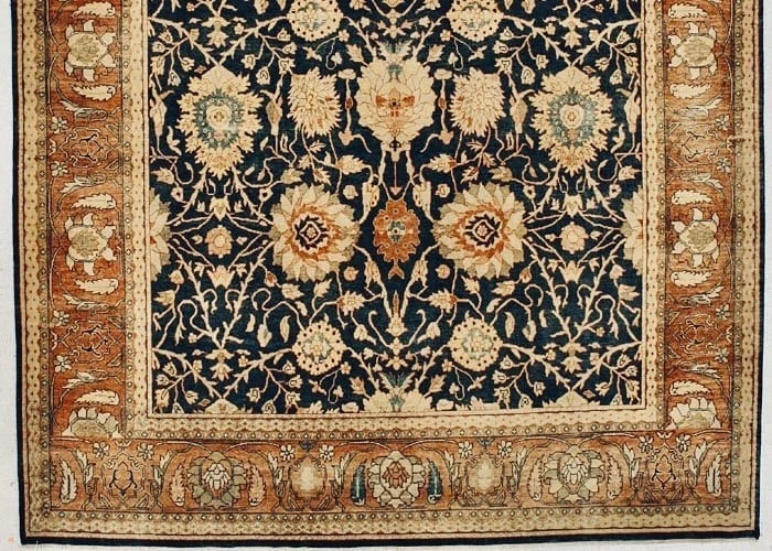 Hand Knotted Indo-Tabriz Black Oriental Area Rug Wool Carpet 12' x 18'1" - 3