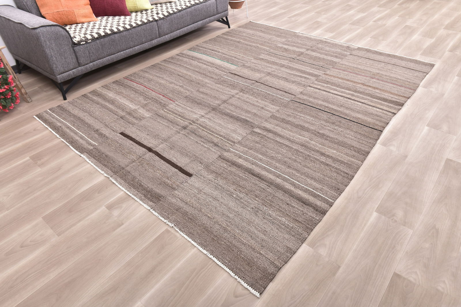 7'4'' x 9'6'' Turkish Handmade Kilim Rug - 35047 - 2