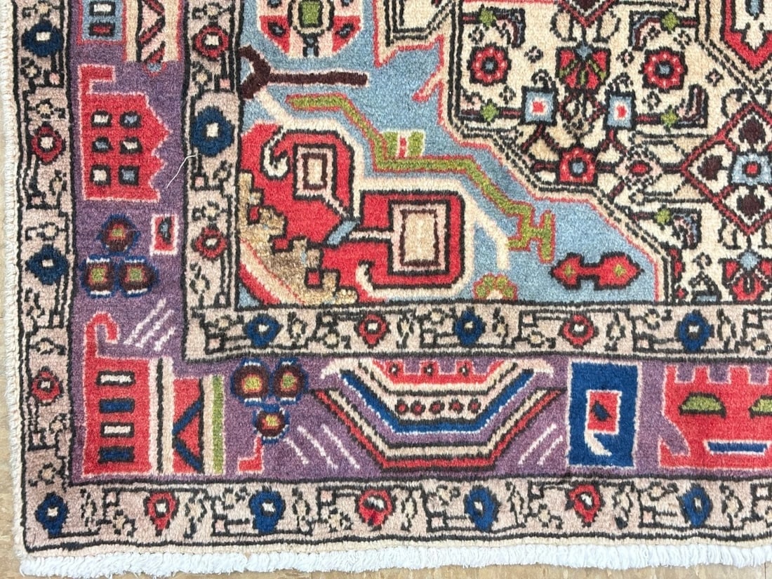 Hand Knotted Persian Nahavand Tribal Wool Rug 3'4" x 4'10" - 6