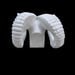 Vintage White Rams Head Statue - 6