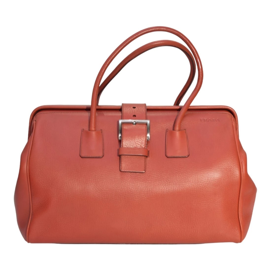 Prada Vintage Red Leather Doctor Bag Satchel frame top, double handle Handbag: Title:Prada Vintage Red Leather Doctor Bag Satchel frame top, double handle HandbagDescription:Prada Vintage Red Leather Doctor Bag Satchel frame top, double handle Handbag Elegant and timeless, this