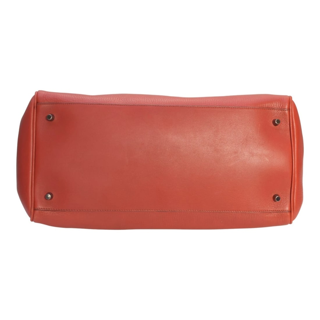 Prada Vintage Red Leather Doctor Bag Satchel frame top, double handle Handbag - 6