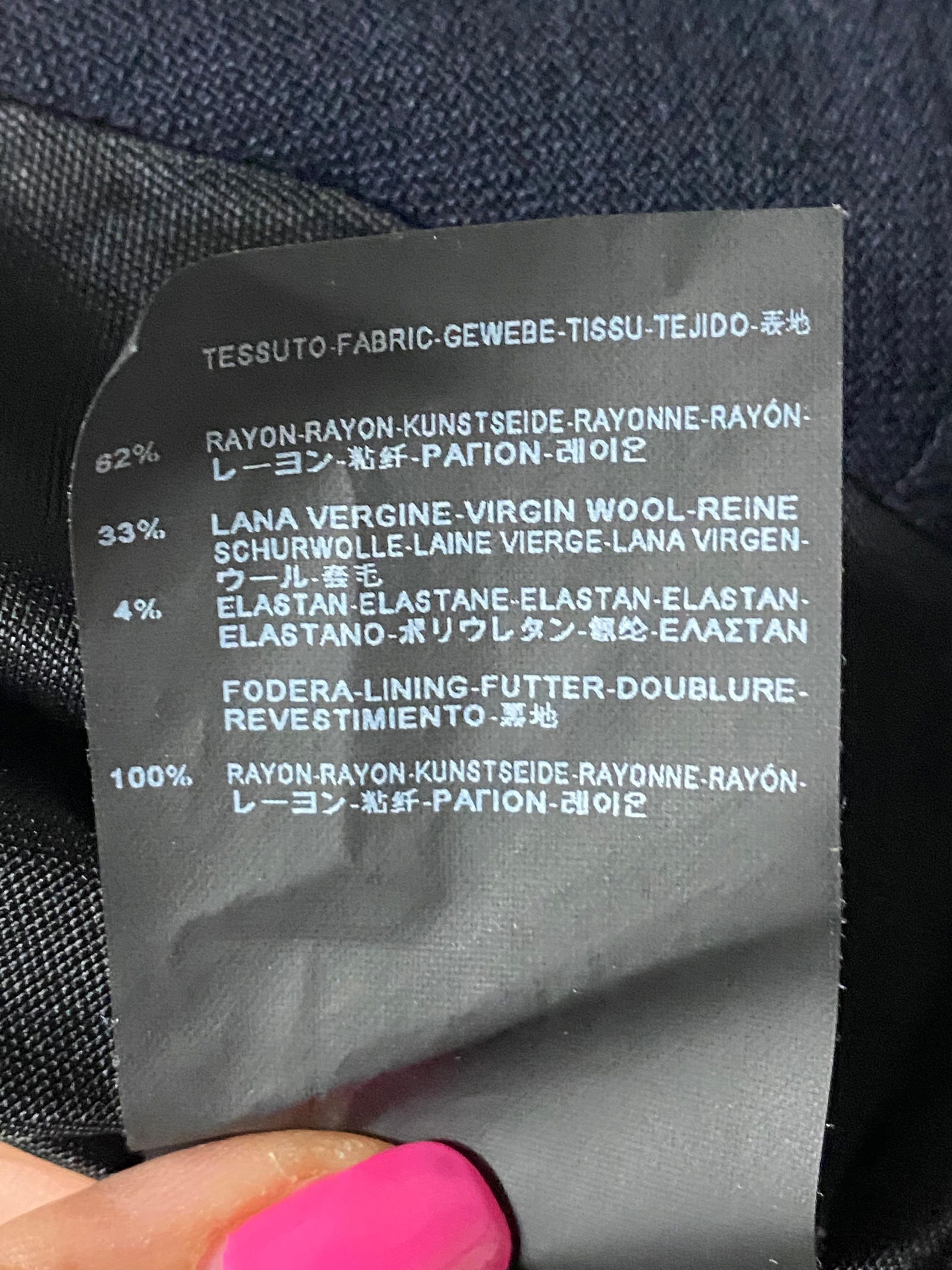 Balenciaga Paris Black and Navy Short Sleeves Dress, Size 40 - 16