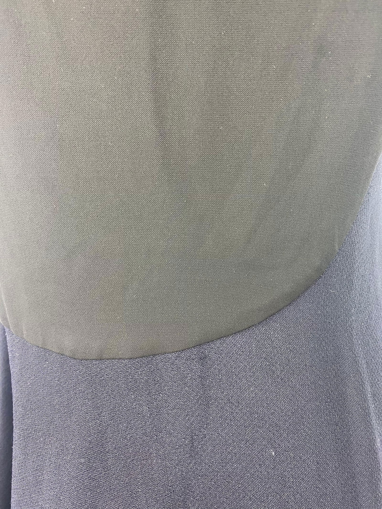 Balenciaga Paris Black and Navy Short Sleeves Dress, Size 40 - 2