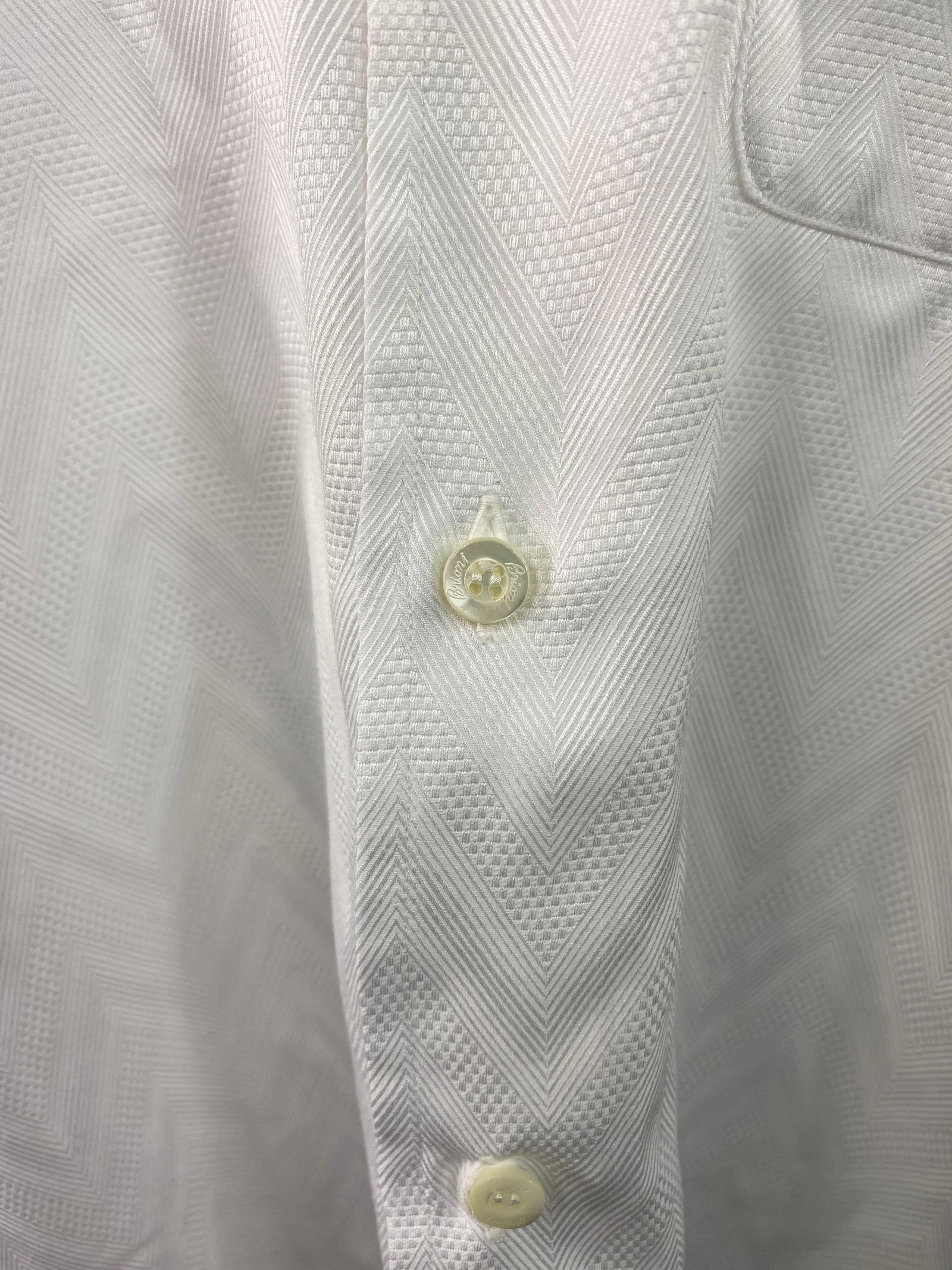 Brioni Neiman Marcus White Cotton Button Down Shirt - 10