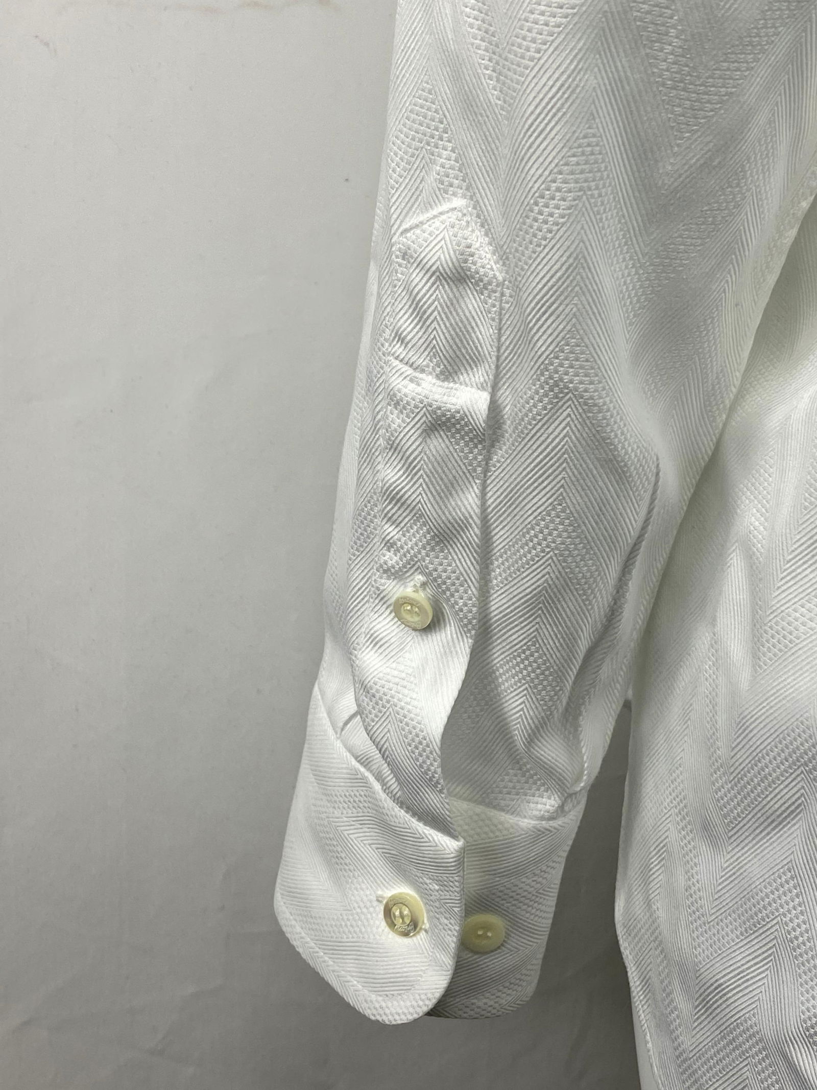 Brioni Neiman Marcus White Cotton Button Down Shirt - 14