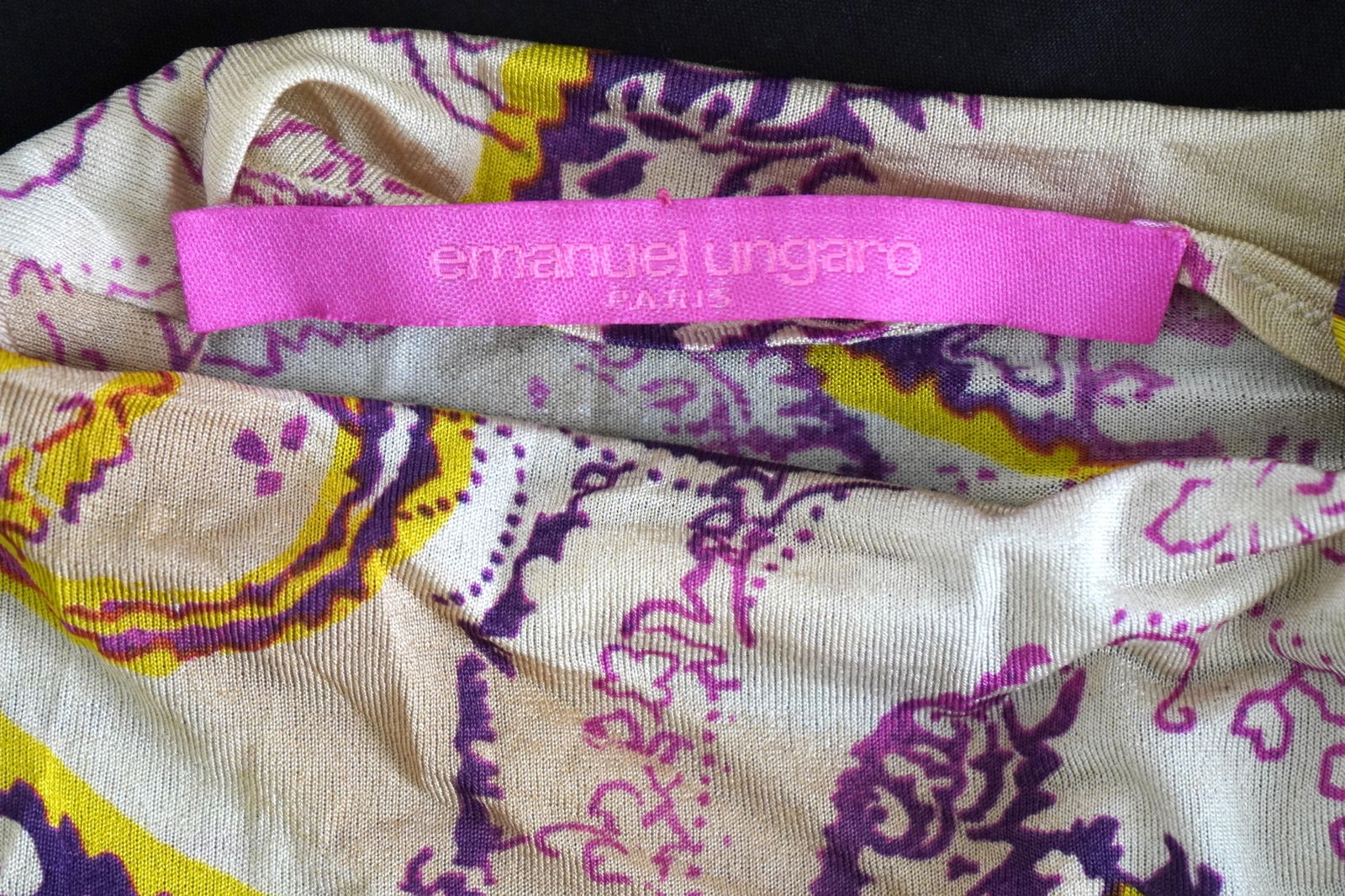 Emanuel Ungaro Sleeveless Mock Neck Paisley Top sz 38 - 18