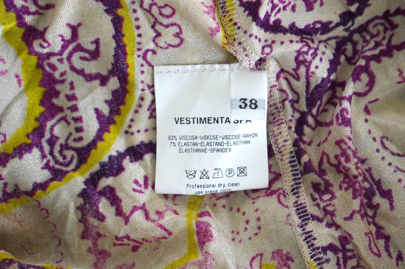 Emanuel Ungaro Sleeveless Mock Neck Paisley Top sz 38 - 5