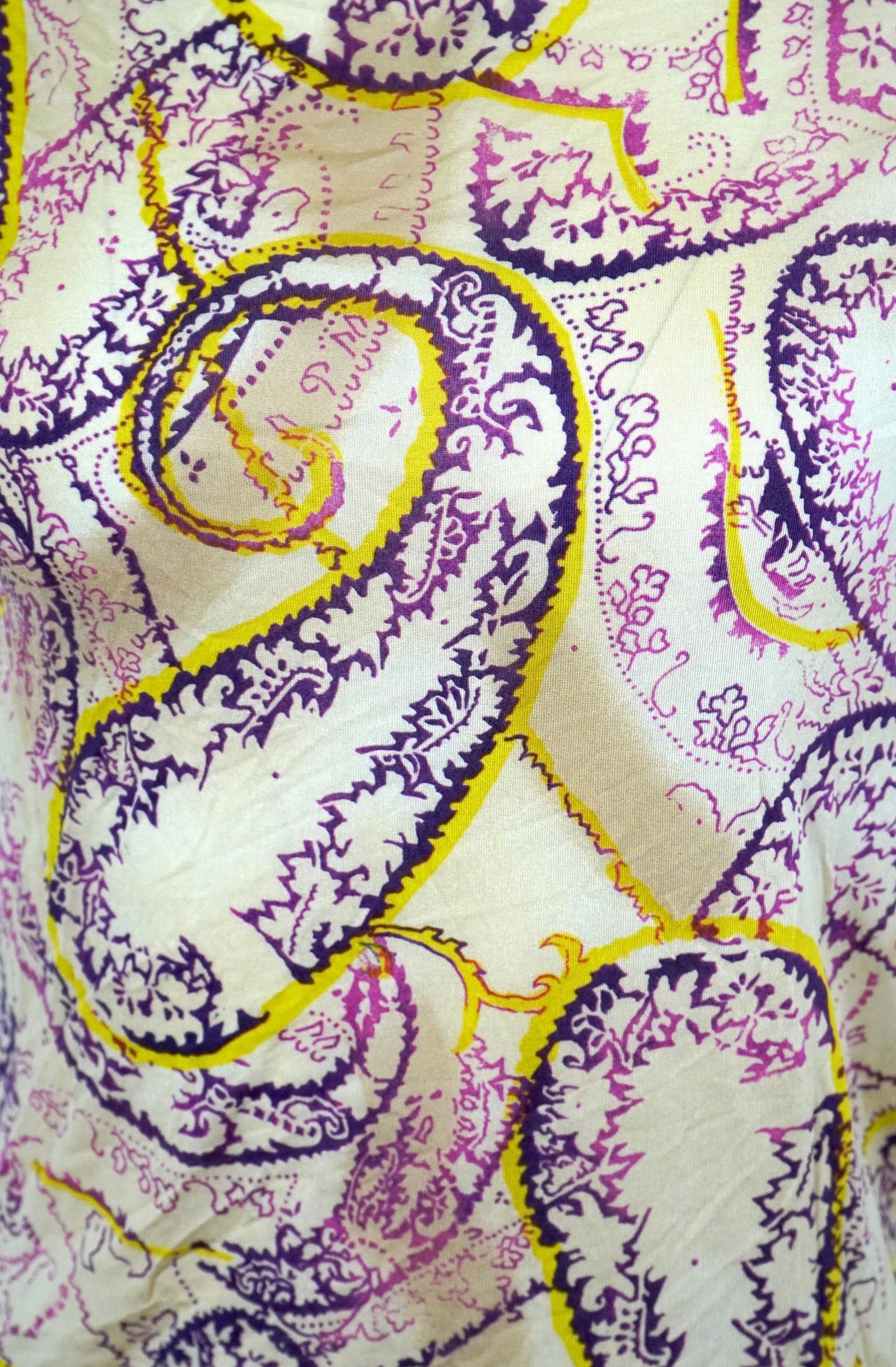 Emanuel Ungaro Sleeveless Mock Neck Paisley Top sz 38 - 6