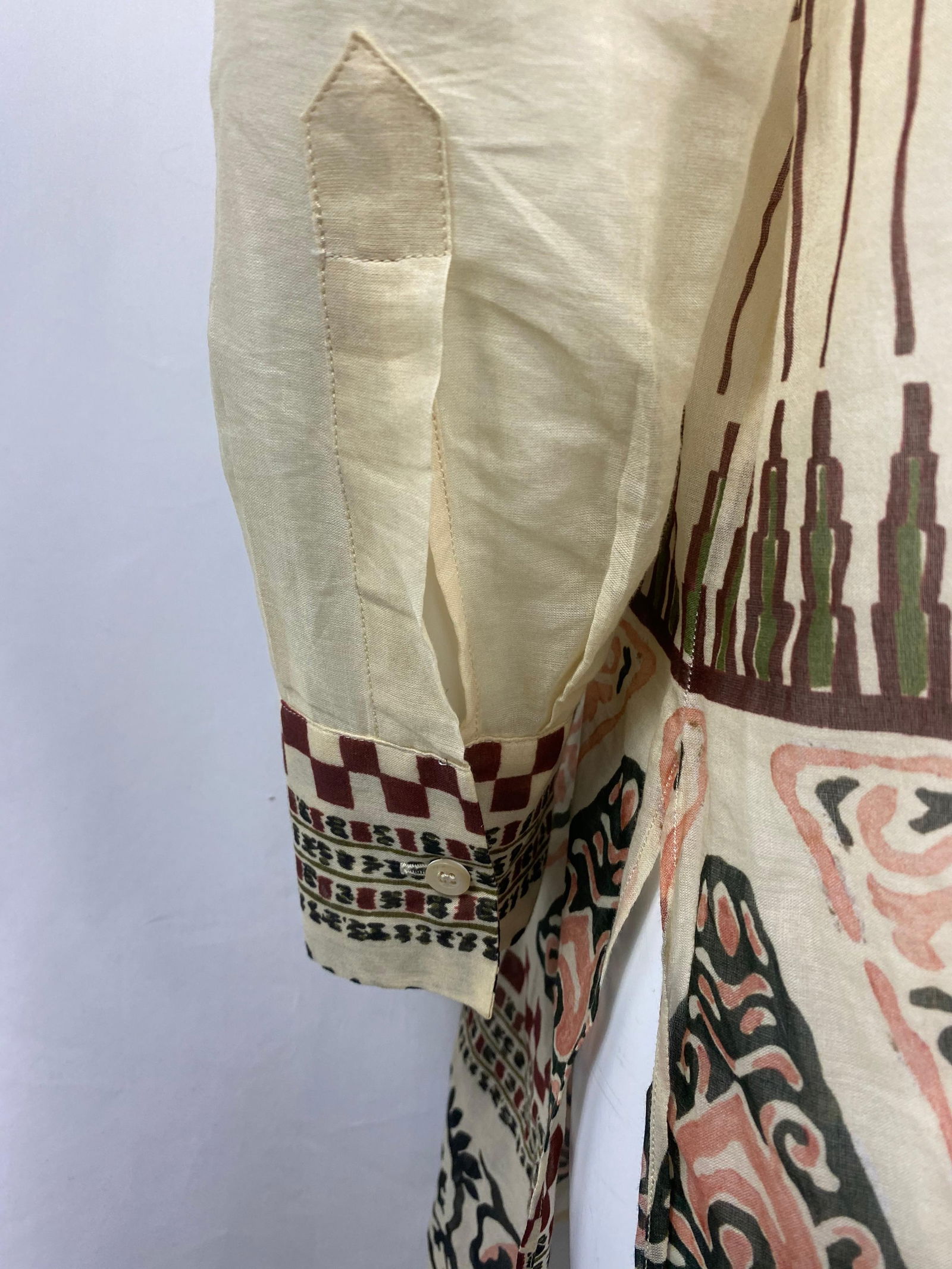 Christian Dior Cream Cotton Long Sleeve Tunic Top Size 6 - 17