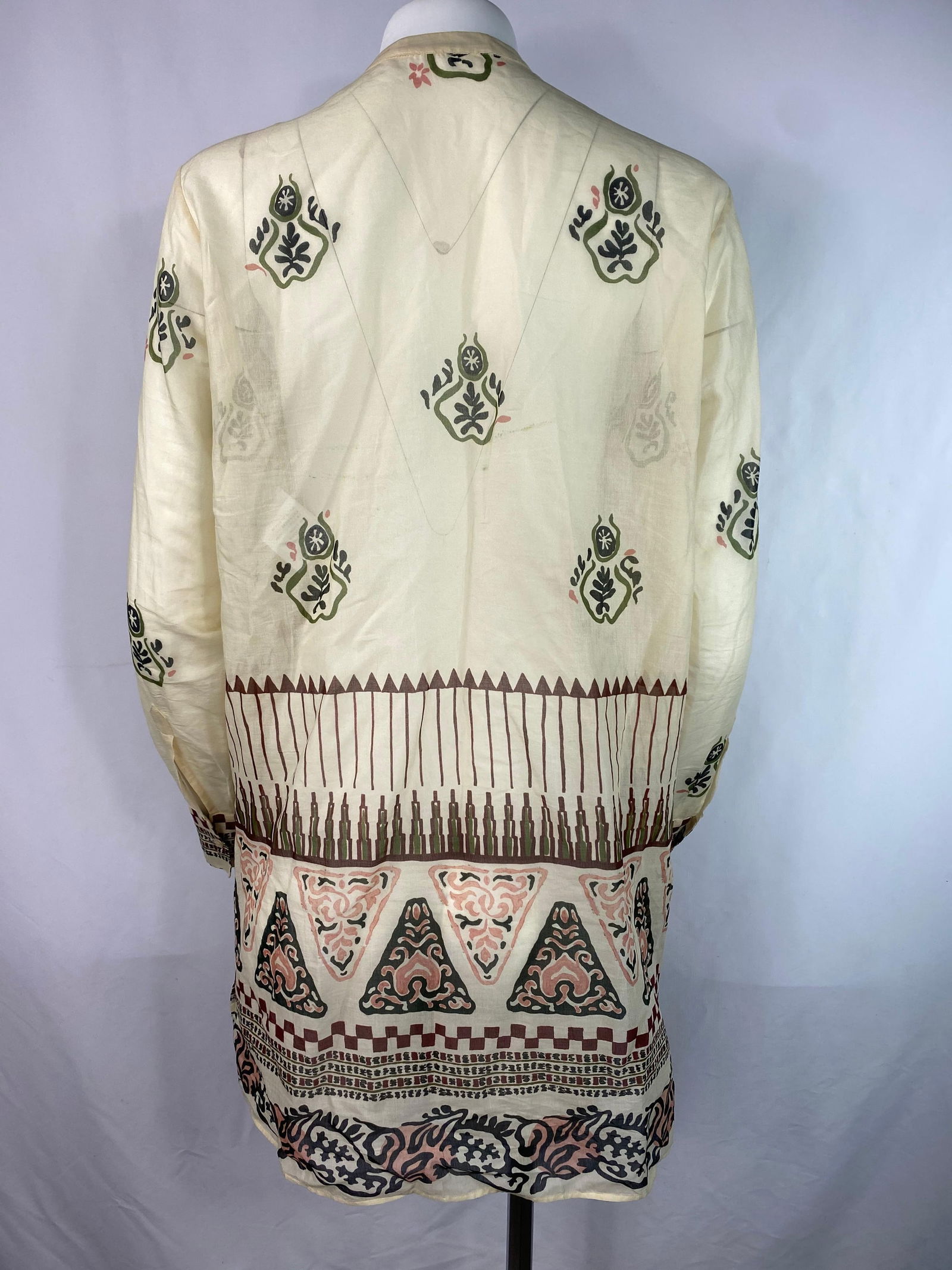 Christian Dior Cream Cotton Long Sleeve Tunic Top Size 6 - 2