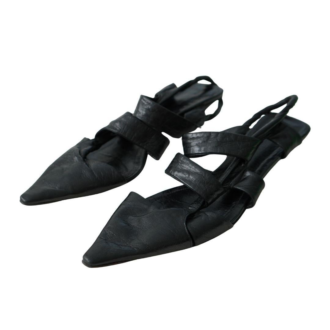 Bottega Veneta Black Nappa Leather Strappy Sandals 39 - 20