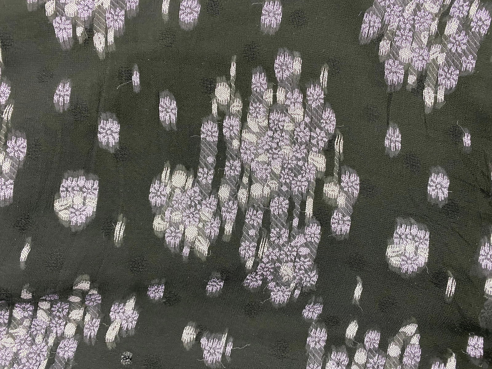 Vintage Black and Purple Floral Flare Pants, Size 2 - 14