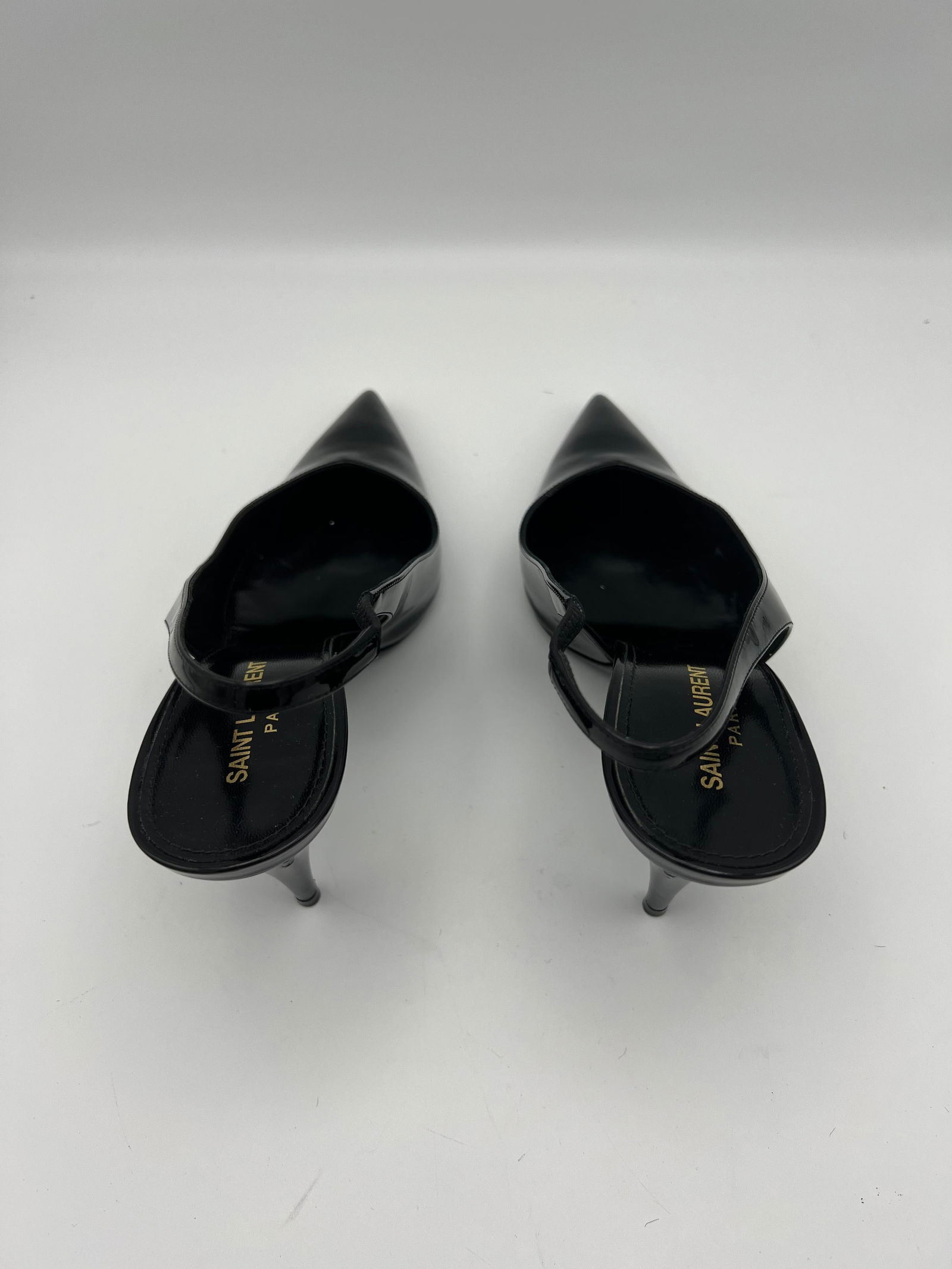 Saint Laurent Kiki Black Patent Pumps, Size 39 - 20