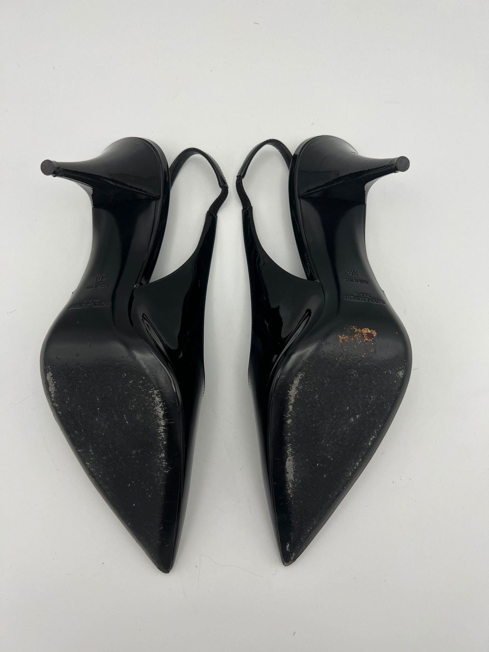 Saint Laurent Kiki Black Patent Pumps, Size 39 - 4