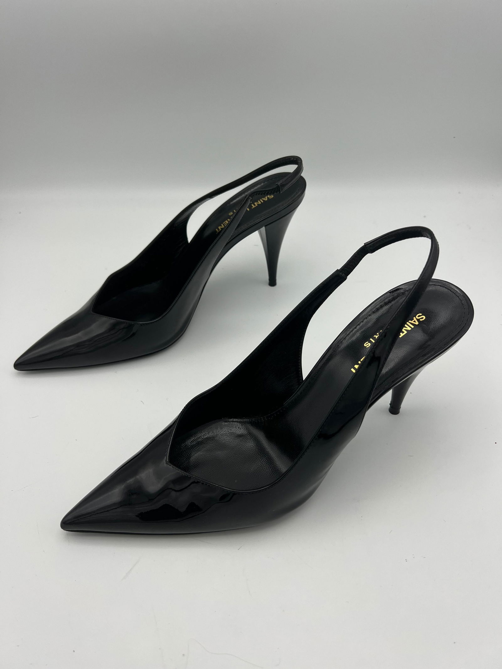 Saint Laurent Kiki Black Patent Pumps, Size 39 - 8