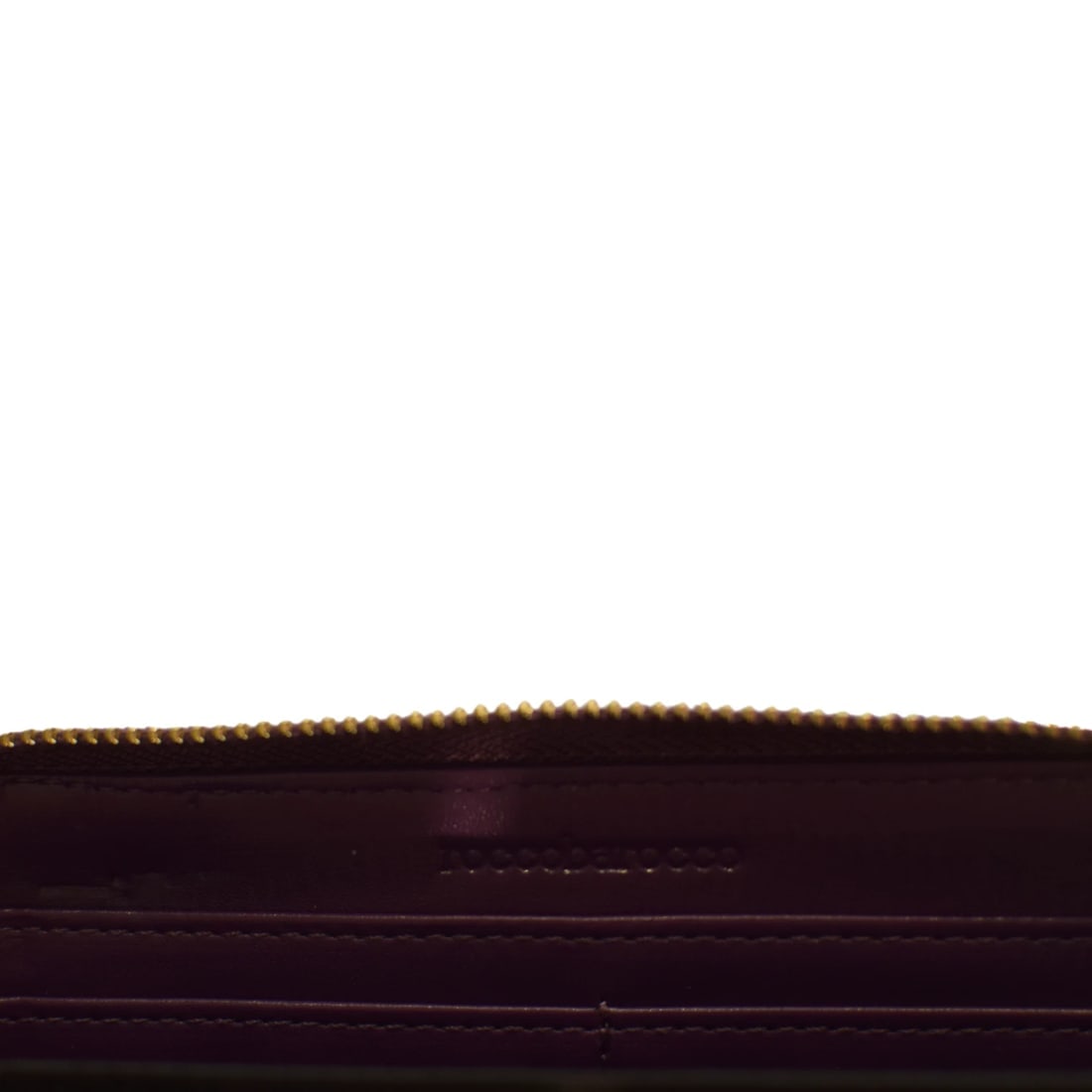 Roccobarocco Purple Quilted Leather Zip Wallet Gold Logo Long Purse New - 9