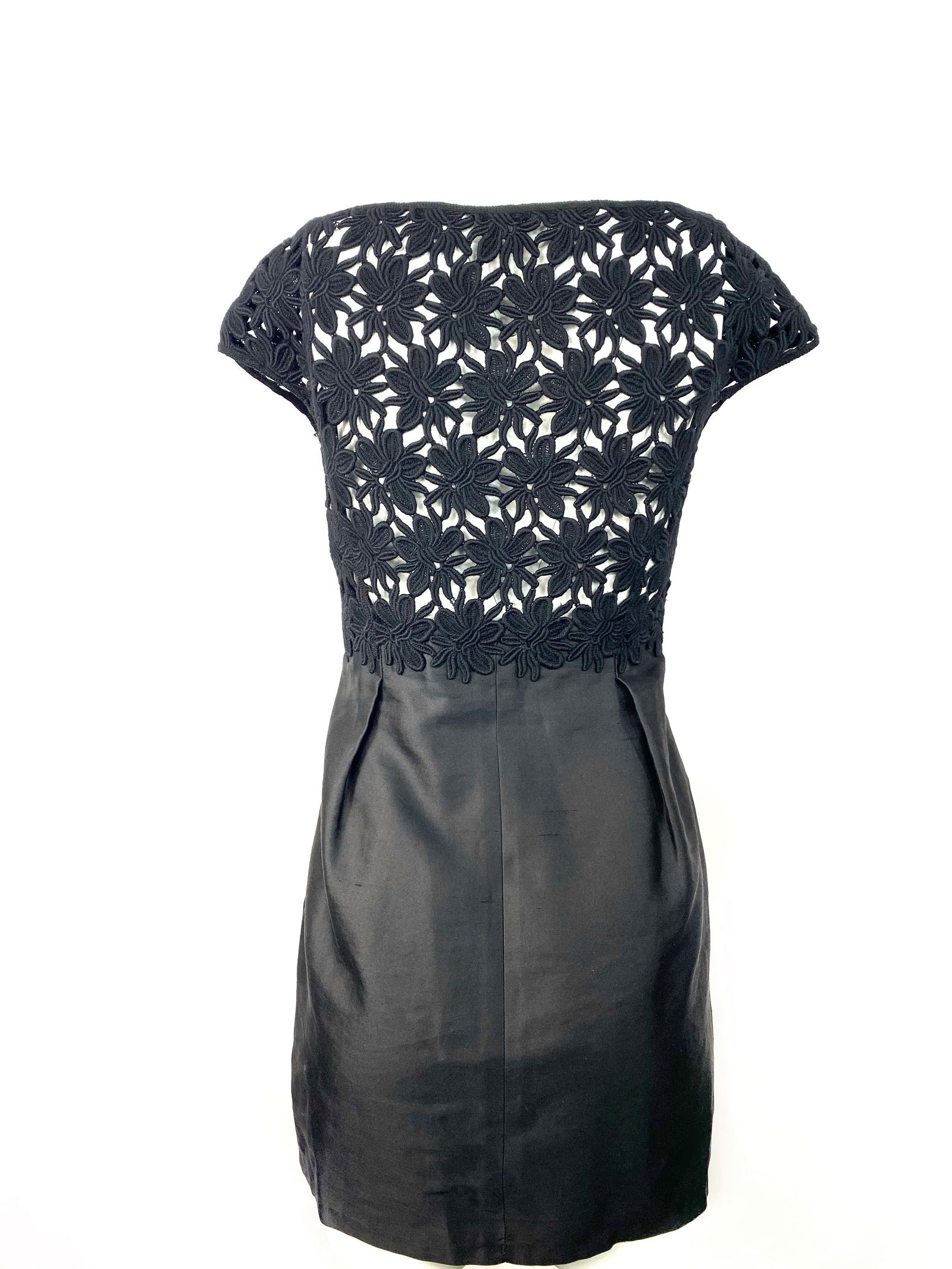 Valentino Little Black Crochet Mini Dress Size 42/ 8 - 11