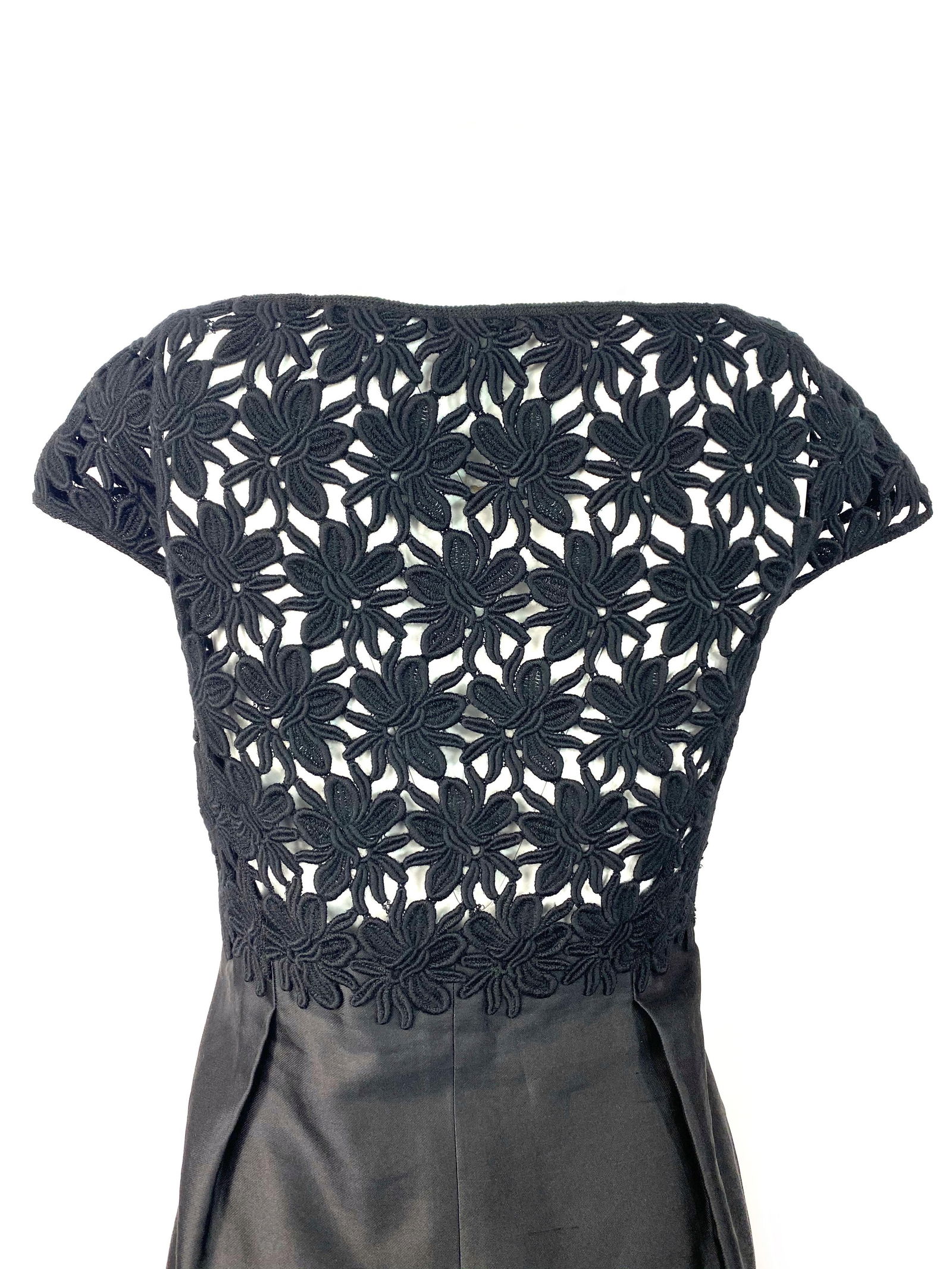 Valentino Little Black Crochet Mini Dress Size 42/ 8 - 12