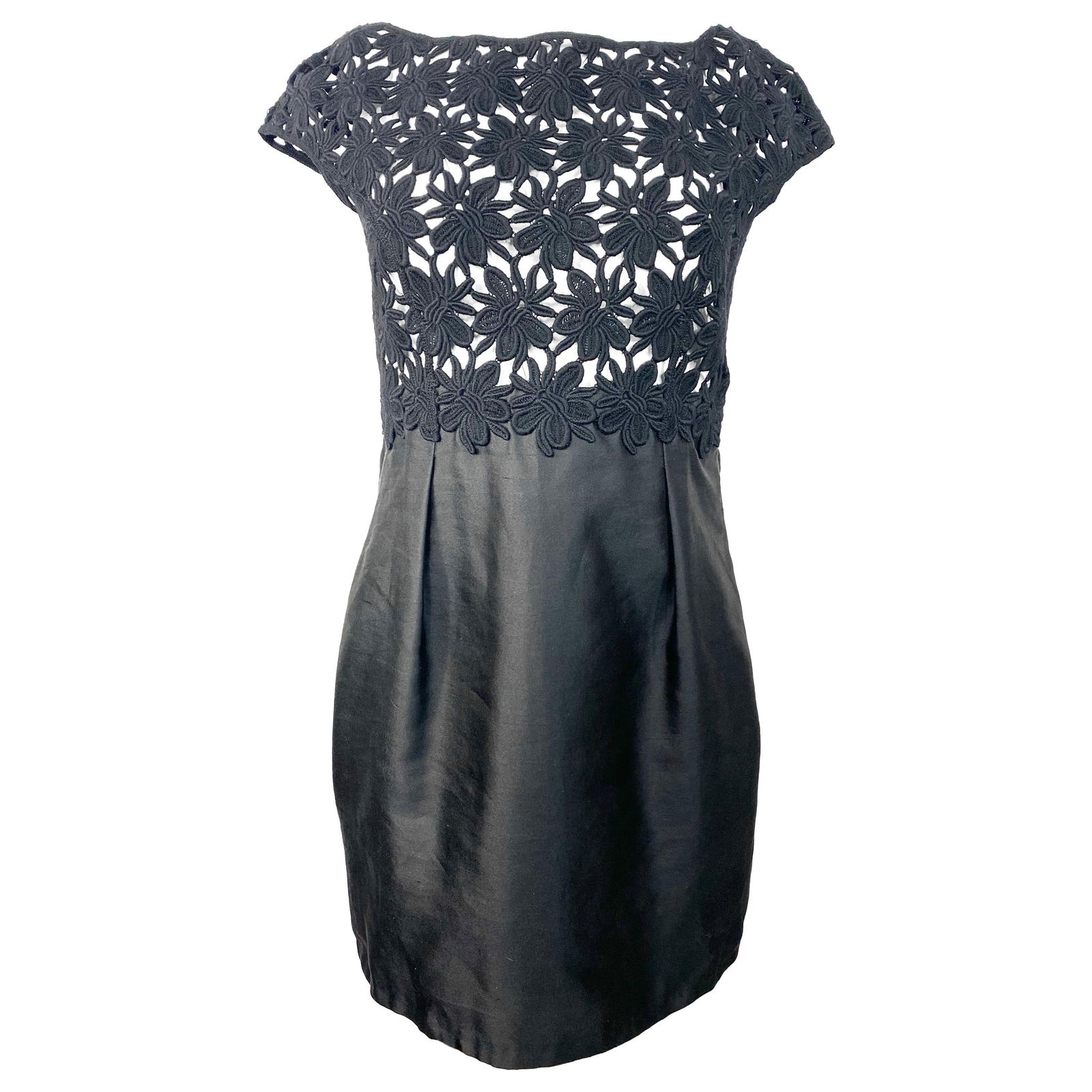 Valentino Little Black Crochet Mini Dress Size 42/ 8 - 16
